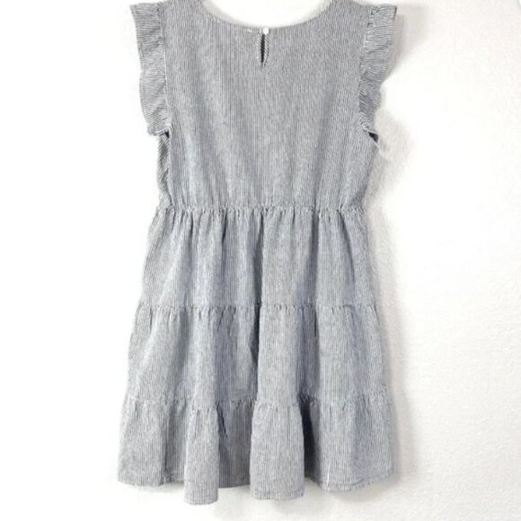 Maison Jules Linen Blend Striped Tiered Dress XL | Coastal, Feminine, Breezy Fit - Picture 2 of 8